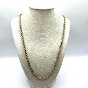 Gold Chain - Marked ’KOREA’ Gold Tone 24” Vintage Spring Ring closure